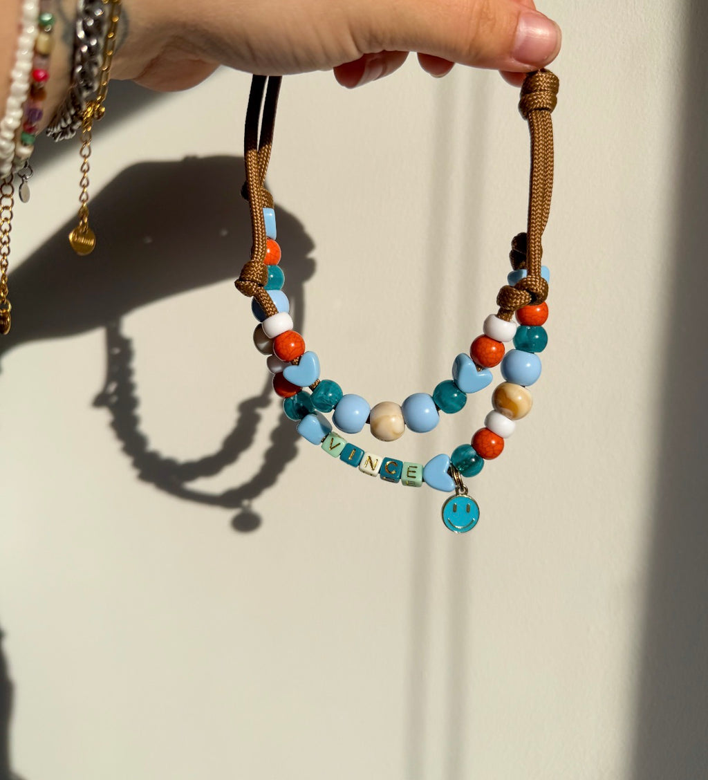 Kralen met touw ketting