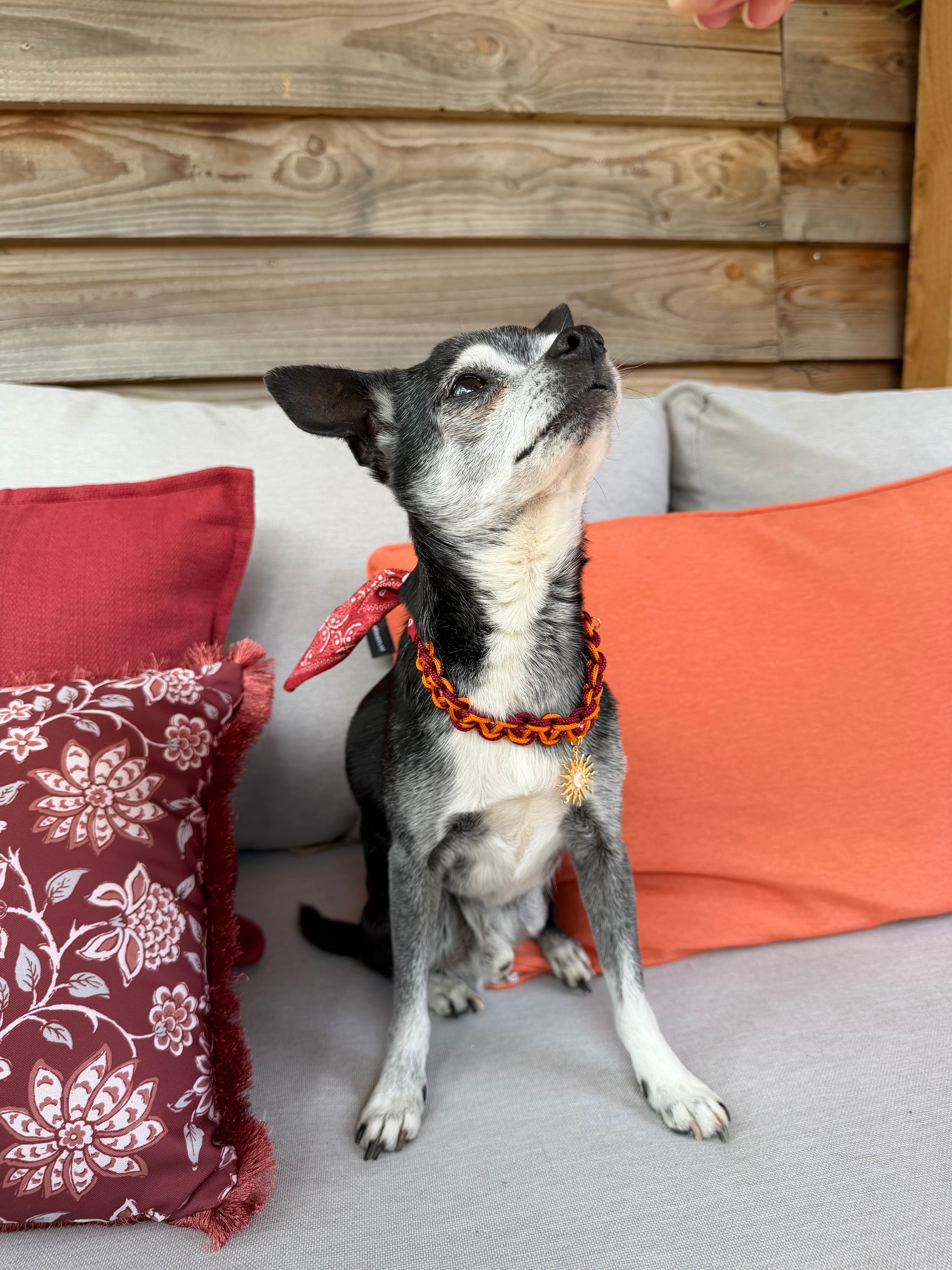 Touw met sjaal ketting